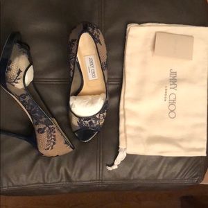 Jimmy Choo Lace Navy Luna